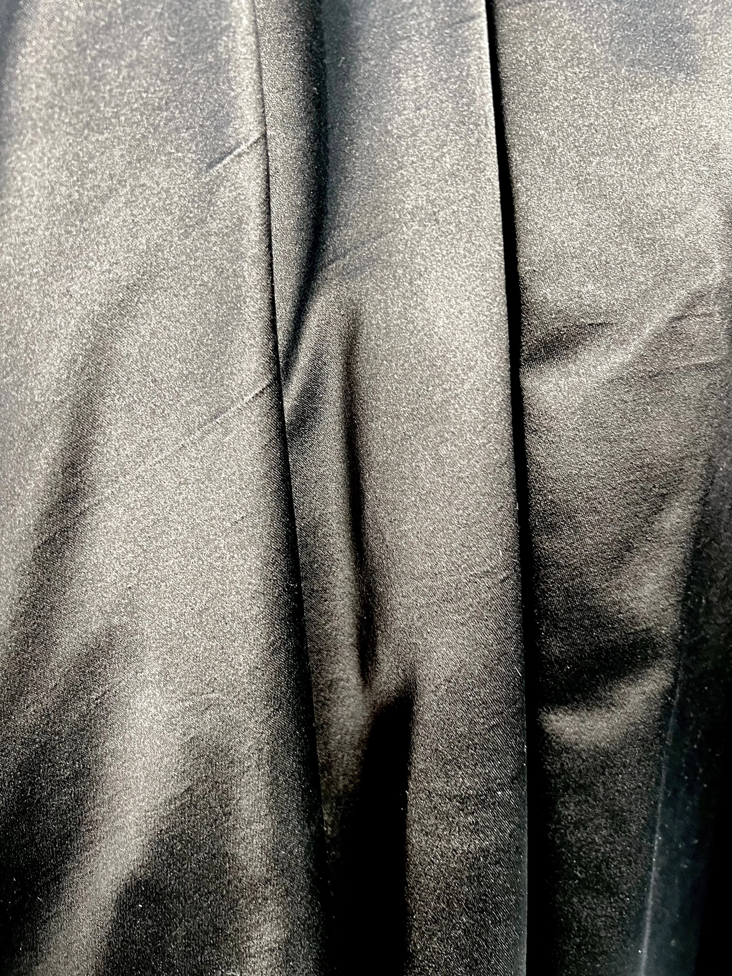 1960's Classic Black Satin Couture Gown