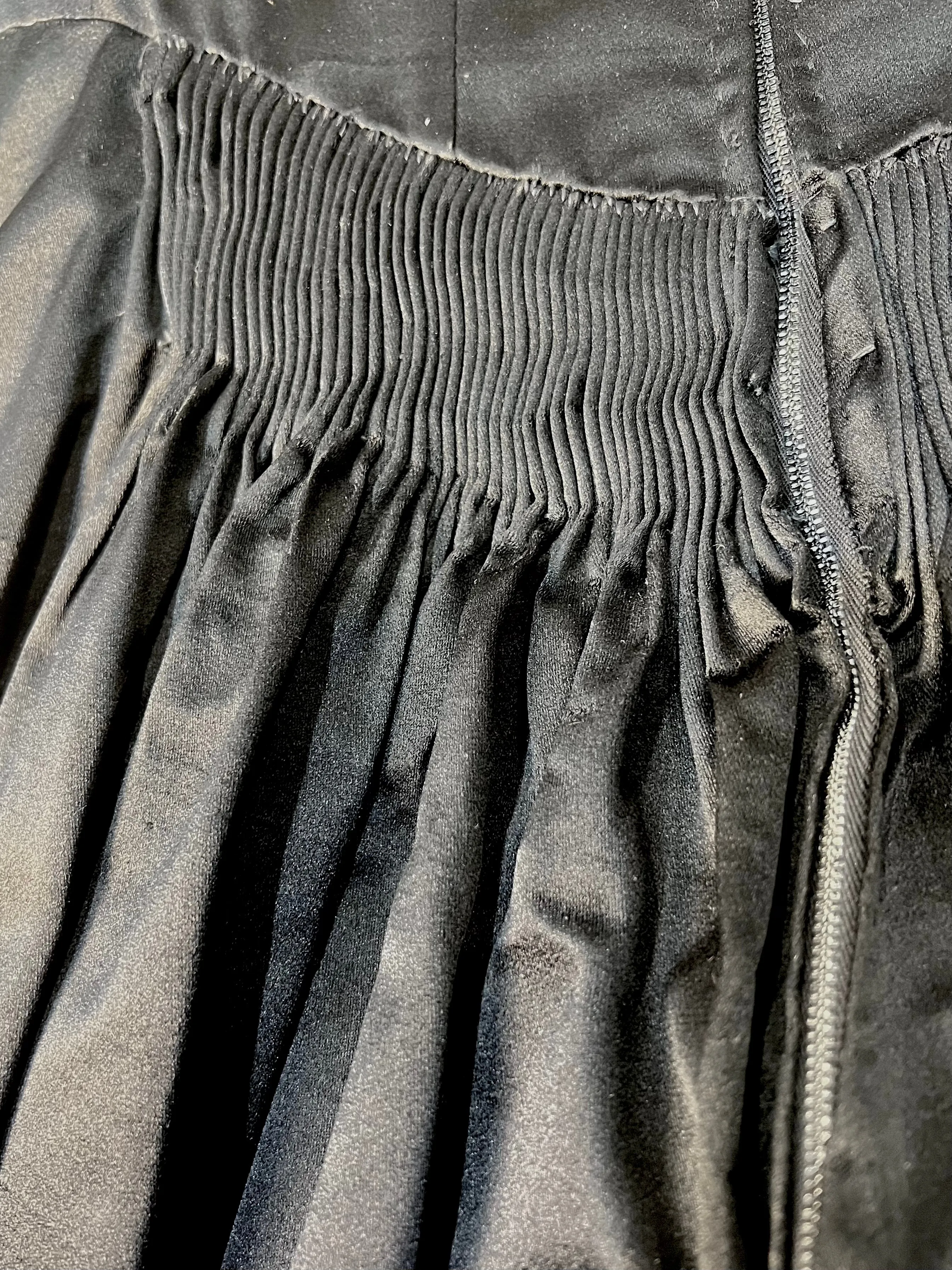 1960's Classic Black Satin Couture Gown