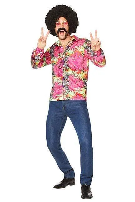 1960s Flower Power Shirt Men