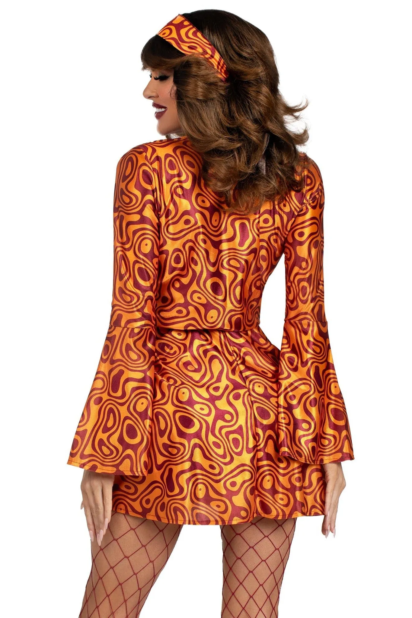 2 Piece Disco Doll, Includes Bell Sleeved Dress And Head Scarf
