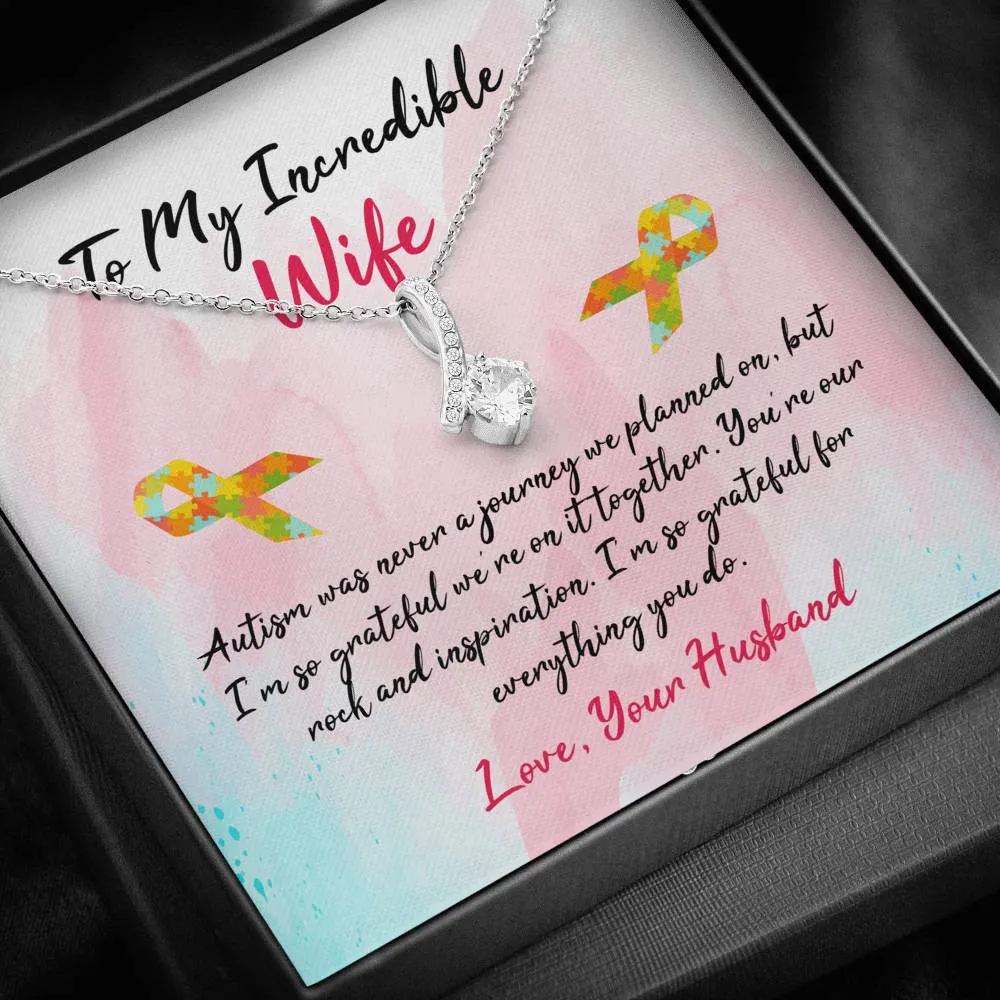 Autism Ribbon Drop Pendant