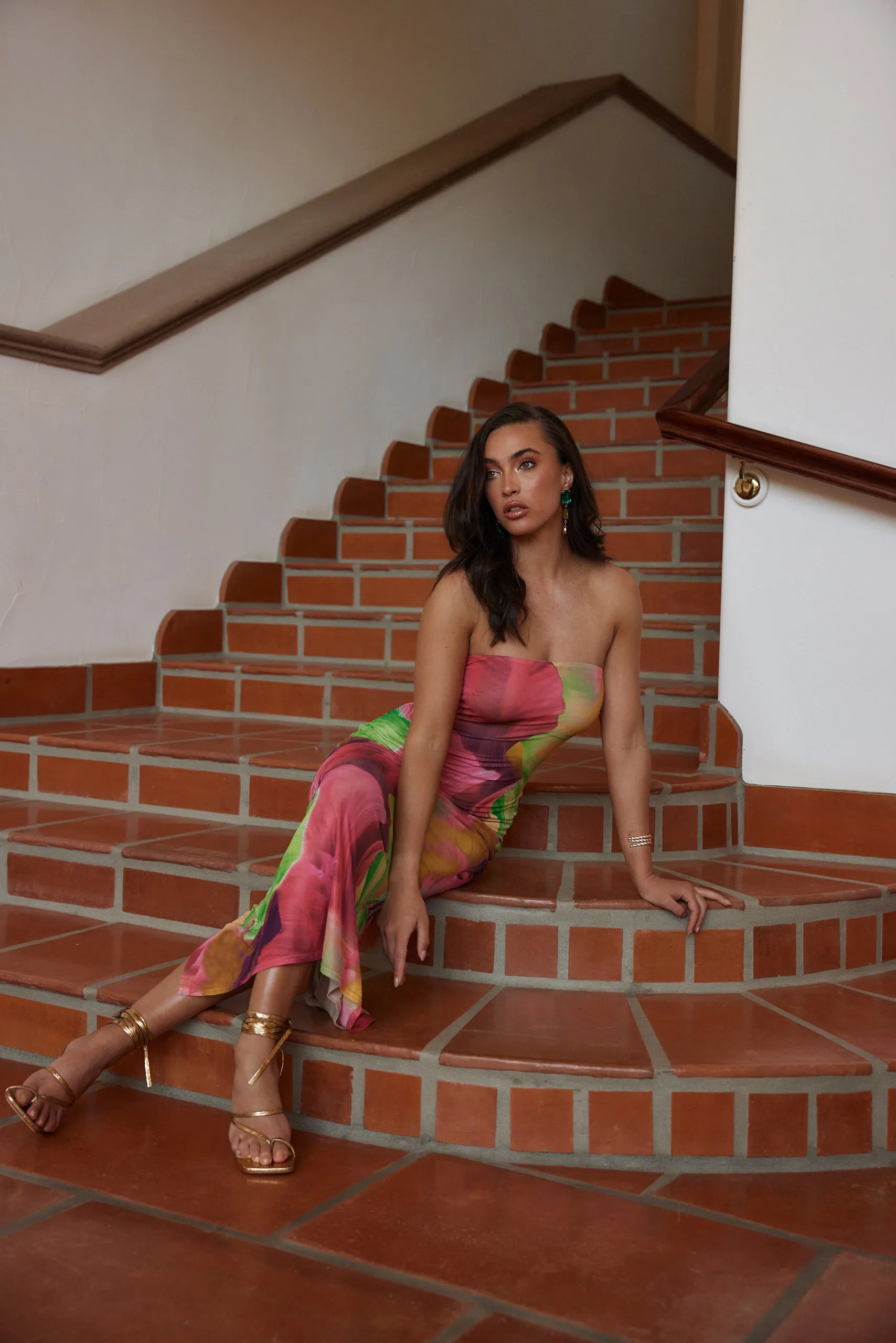 Avani Multi Strapless Maxi Dress