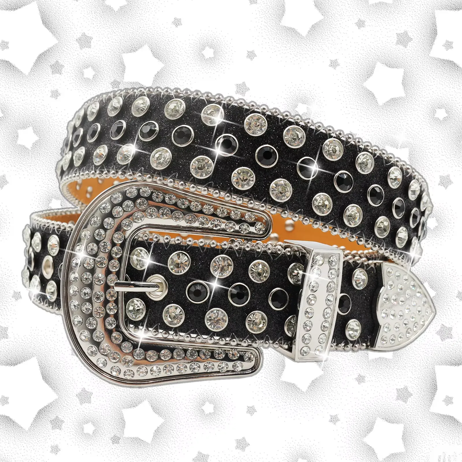 belt Diamond Rhinestone Belts Fashion Luxury Crystal Studded Pin Buckle Belt Belts for Women Jeans Decoration Beautiful