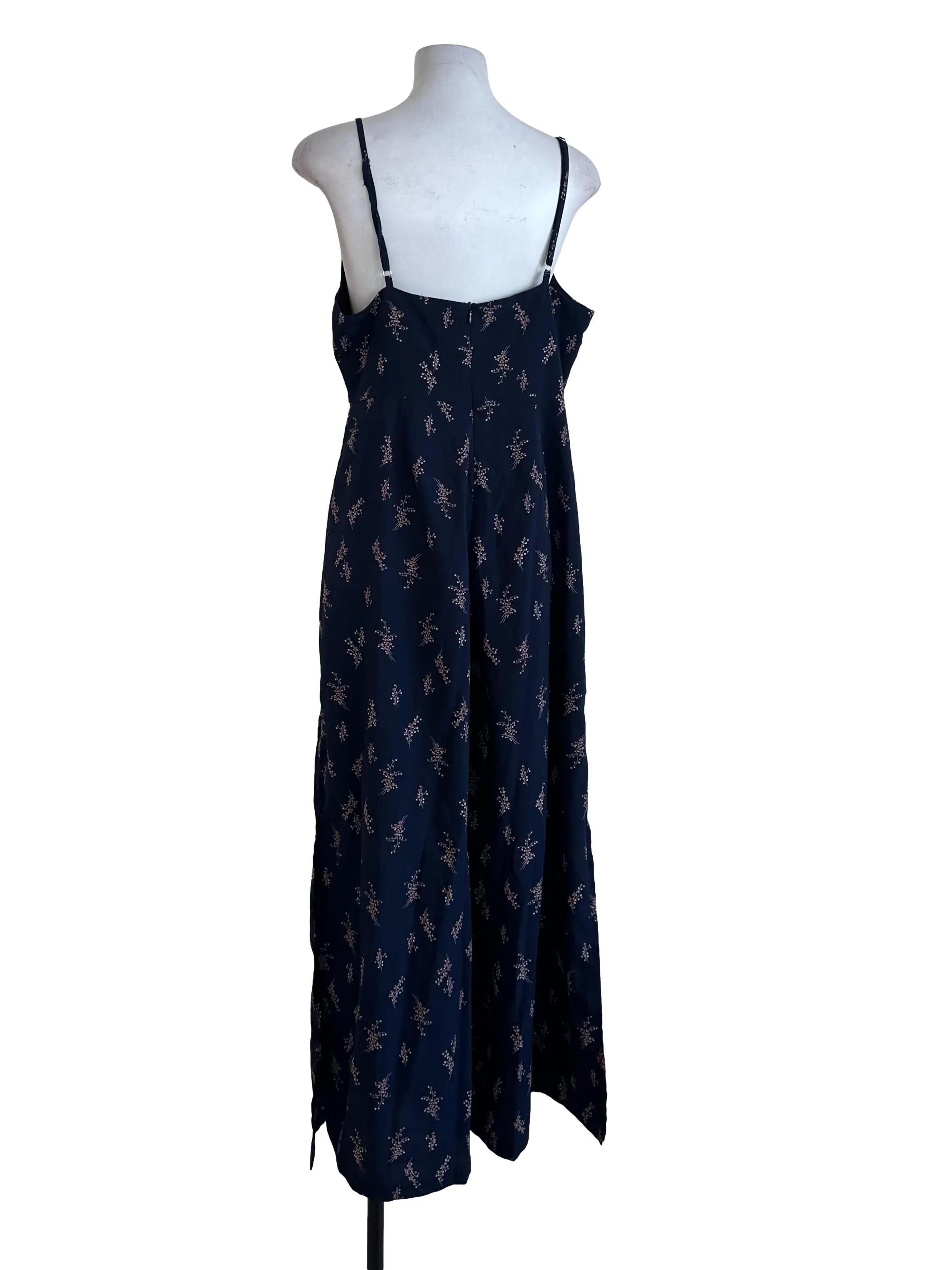 Black Pleated Ruffle Jumpsuit