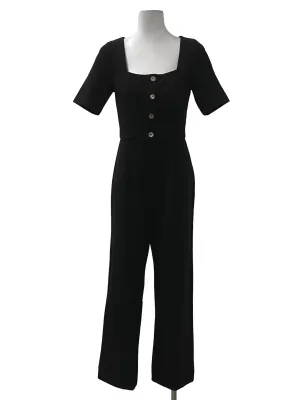 Black Square Neck Jumpsuit