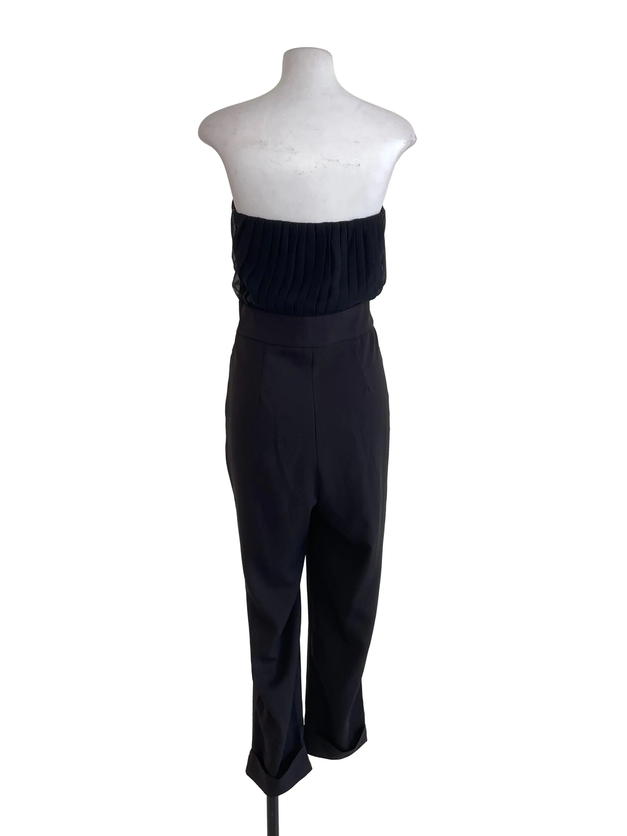 Black Strapless Jumpsuit