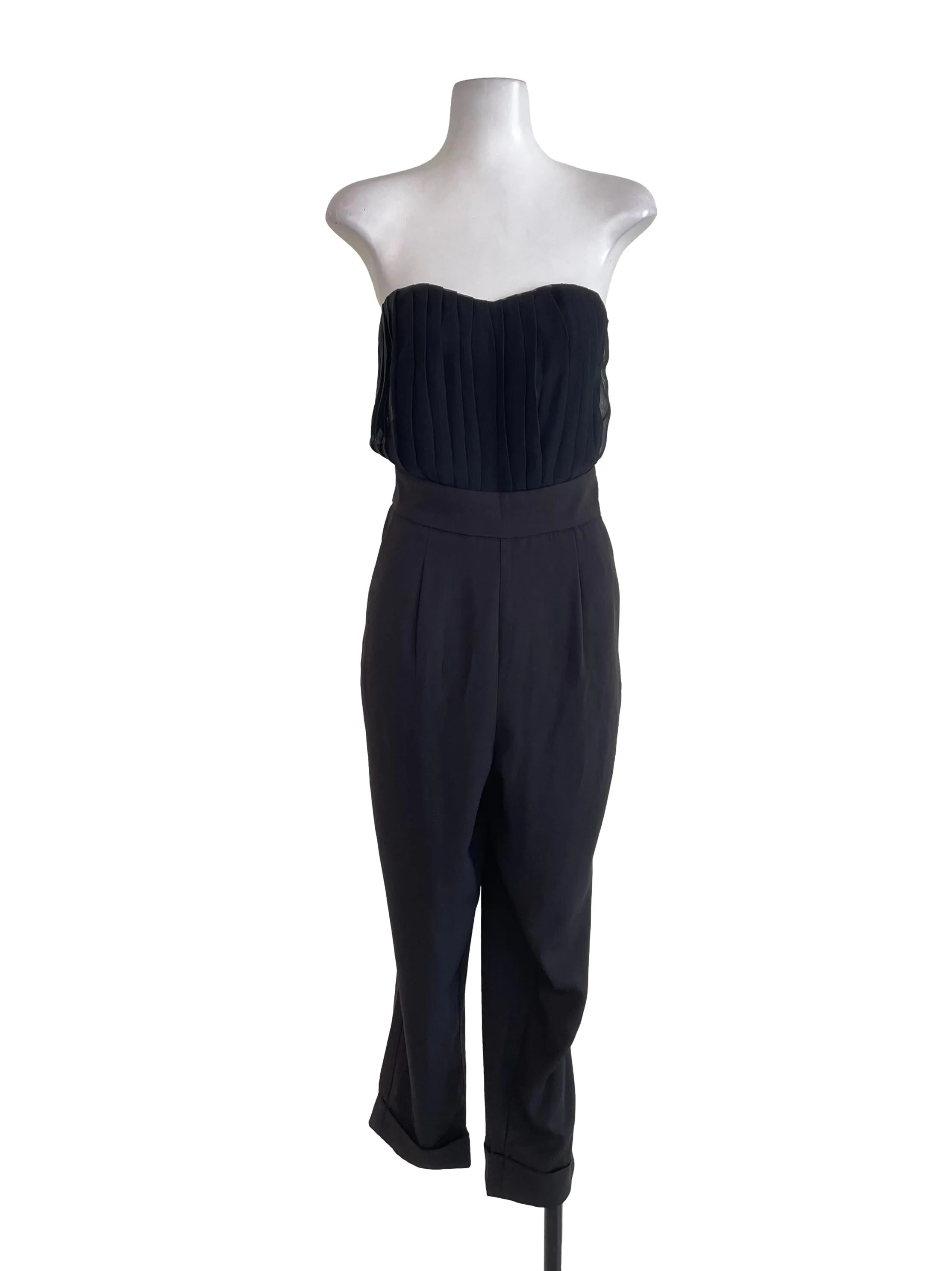 Black Strapless Jumpsuit