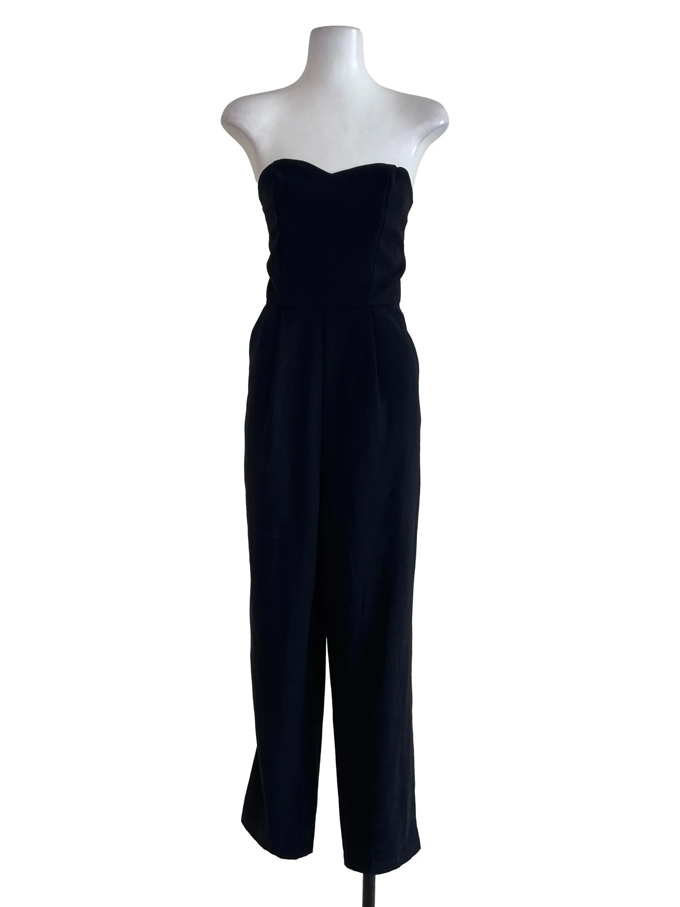 Black Strapless Jumpsuit