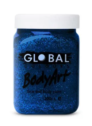 Blue Glitter Body and Face Paint
