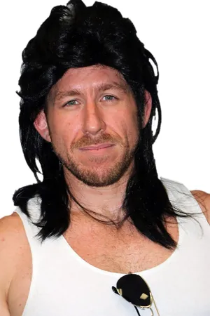 Bogan 80's Black Mullet Wig Costume Fancy Dress Party Accessory
