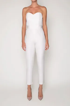 Bow Back Silk Faille Jumpsuit