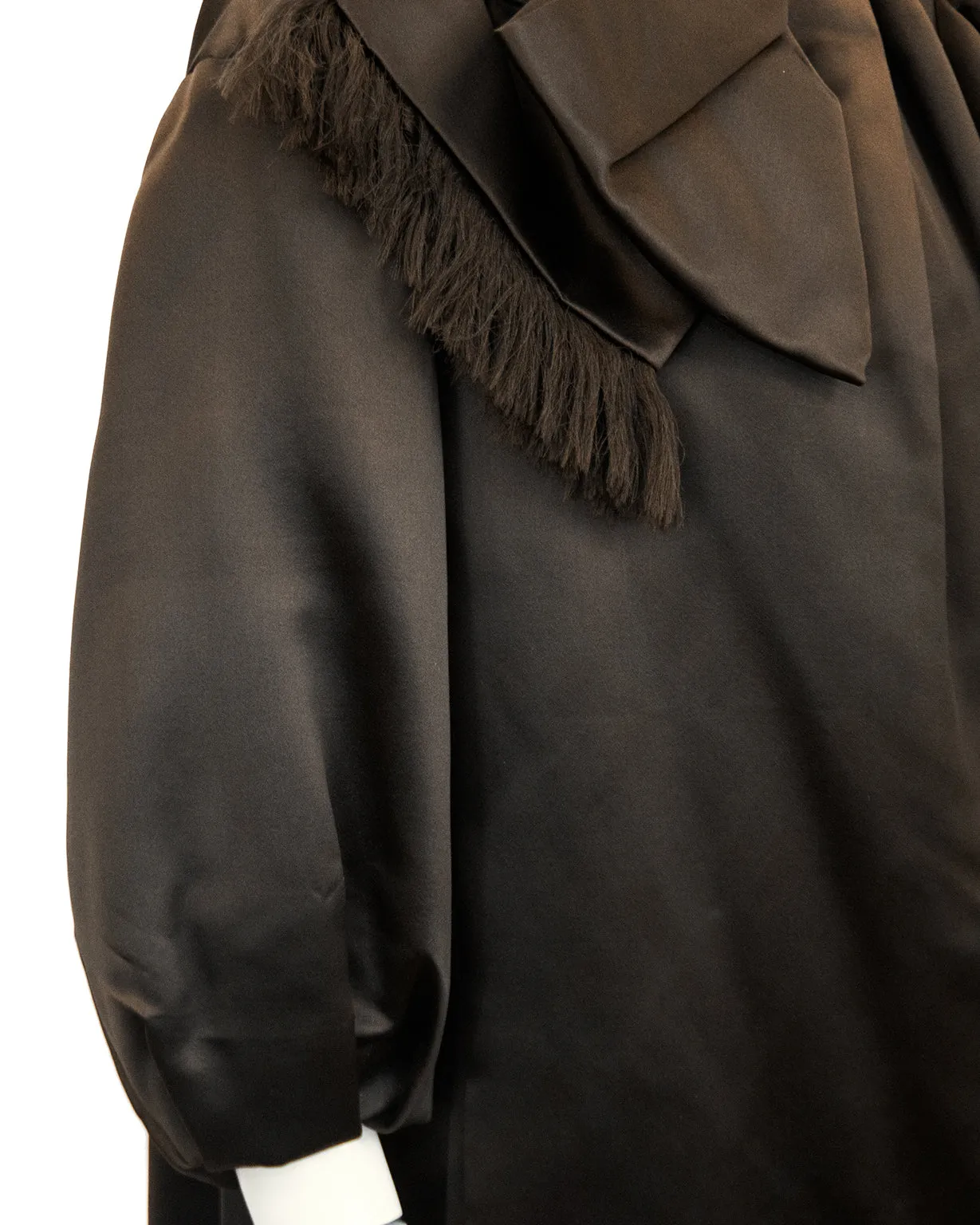 Brown Satin Opera Coat