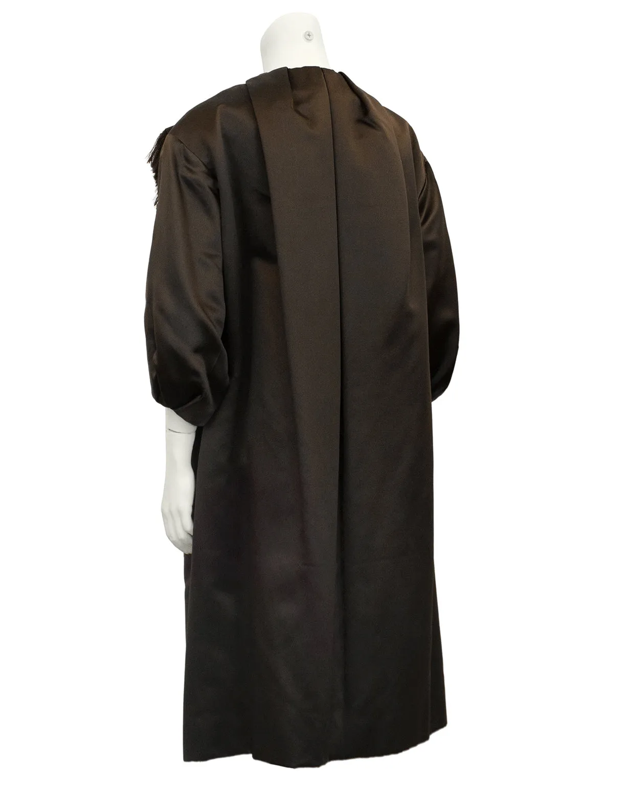 Brown Satin Opera Coat
