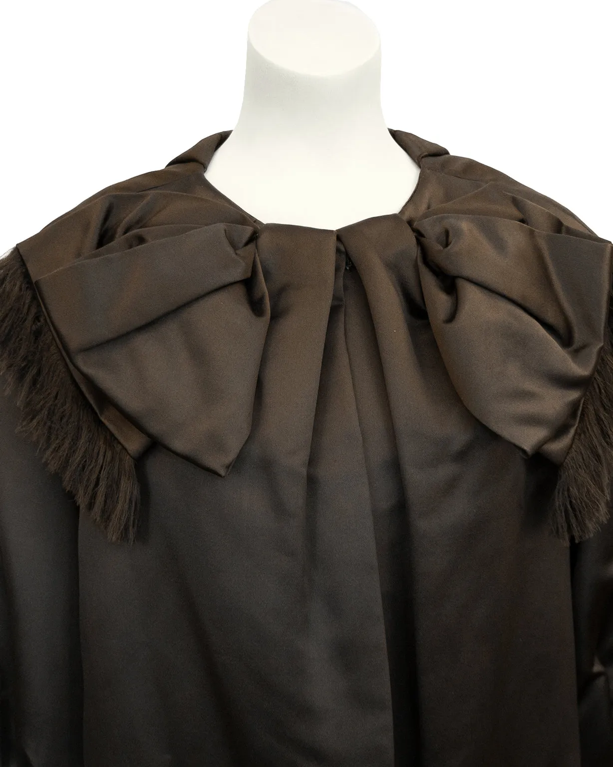 Brown Satin Opera Coat