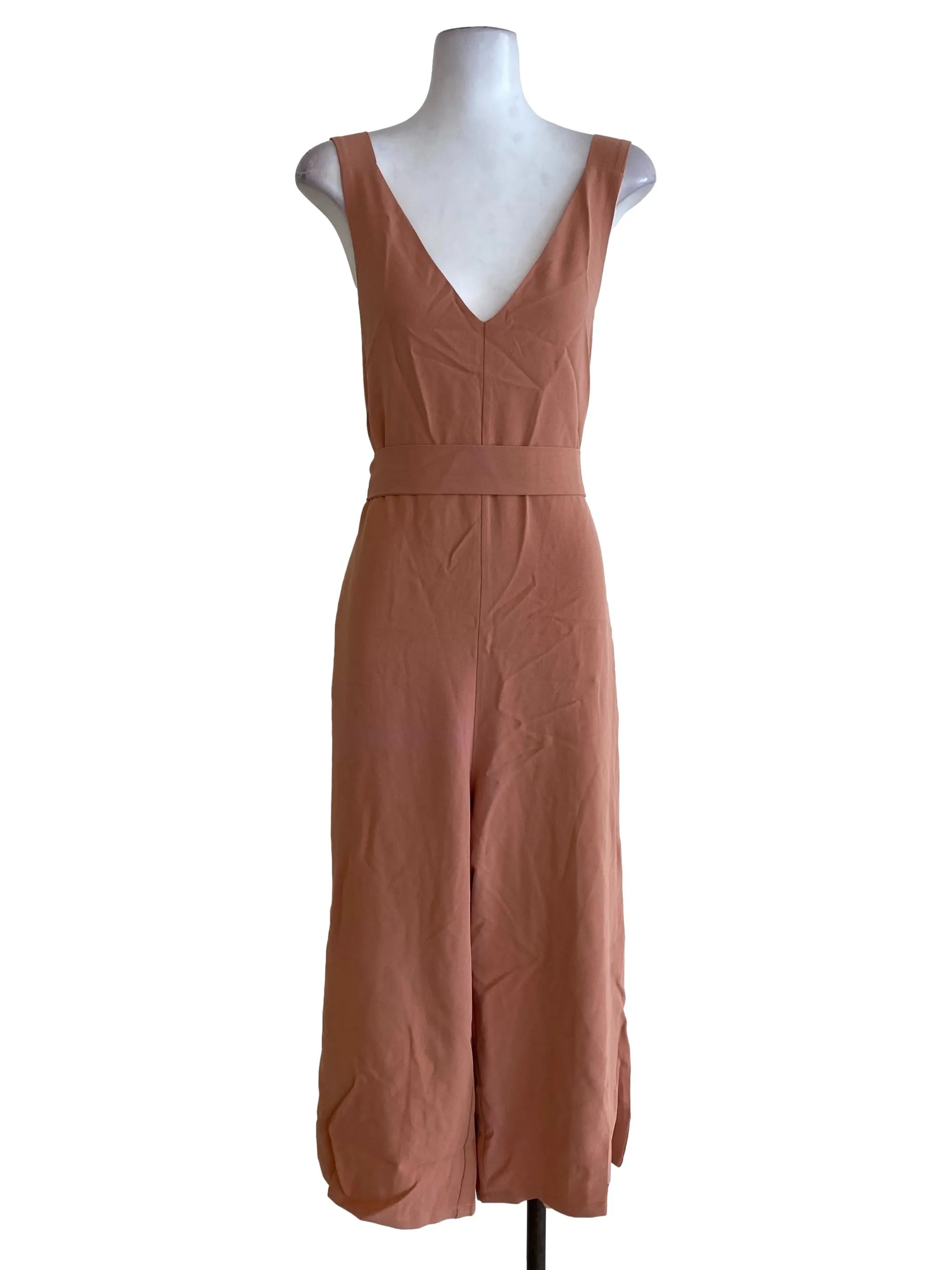 Cantaloupe V Neck Jumpsuits