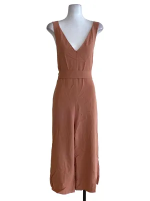 Cantaloupe V Neck Jumpsuits