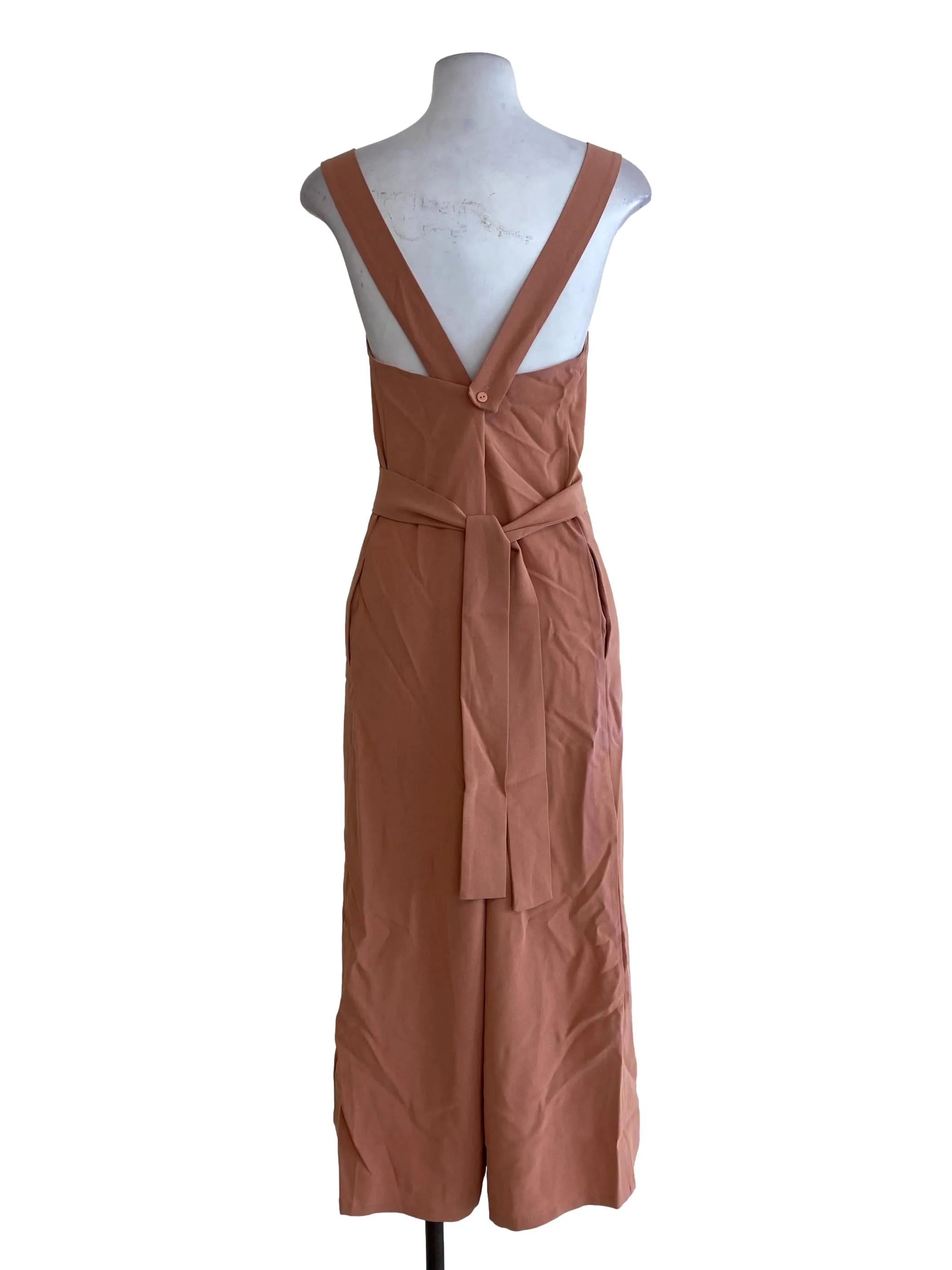 Cantaloupe V Neck Jumpsuits