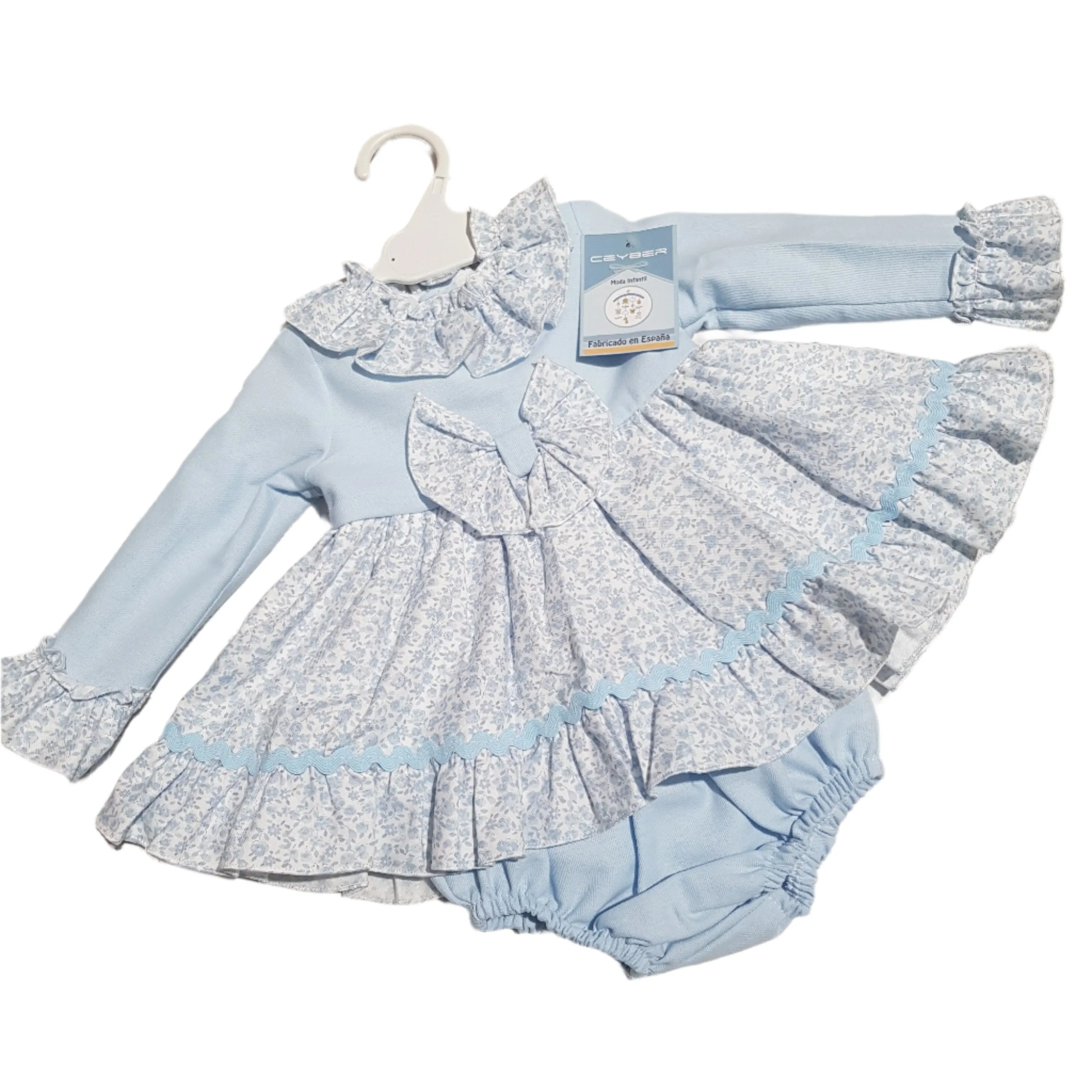 Ceyber Baby Girls Blue Floral Dress