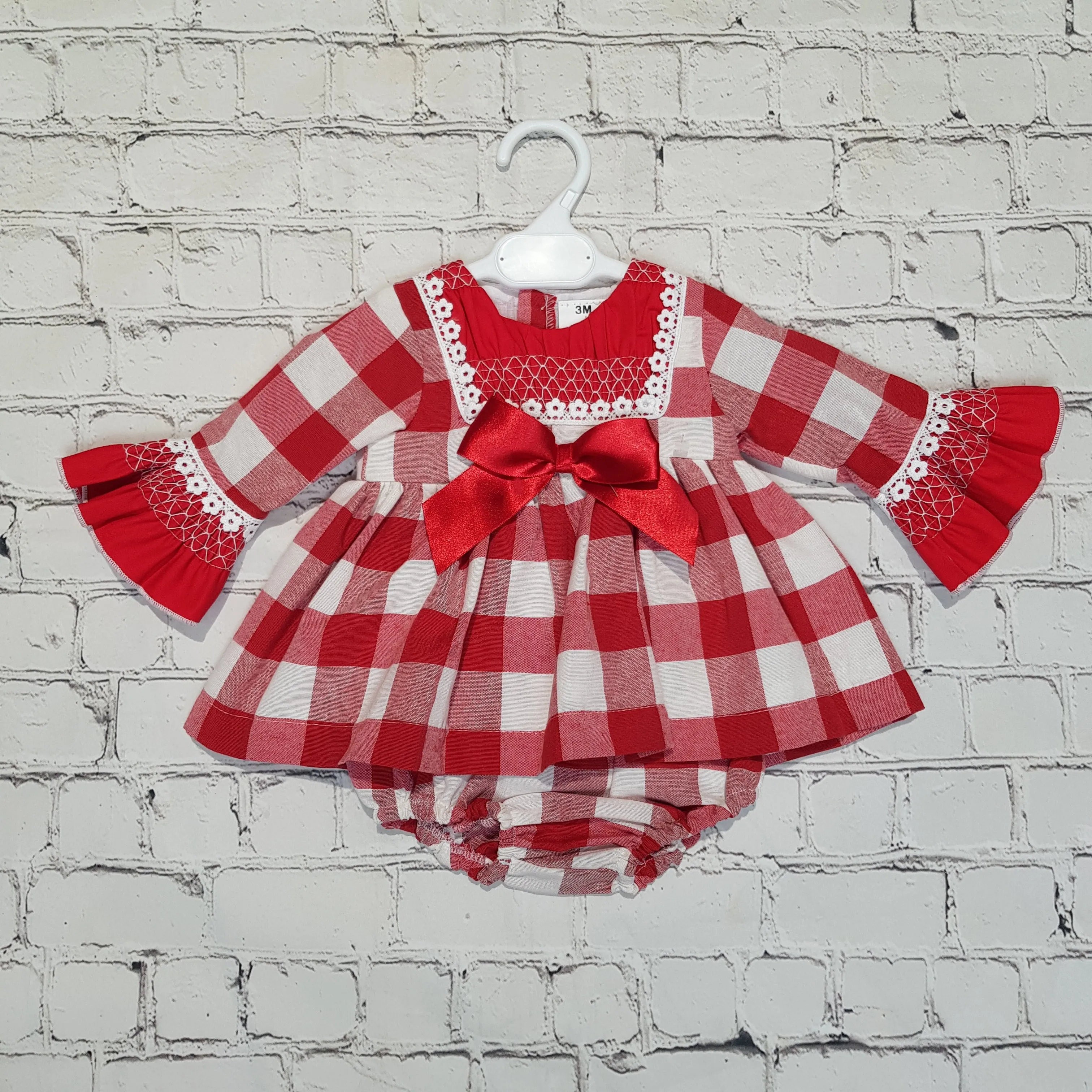 Ceyber Baby Girls Red Check Dress