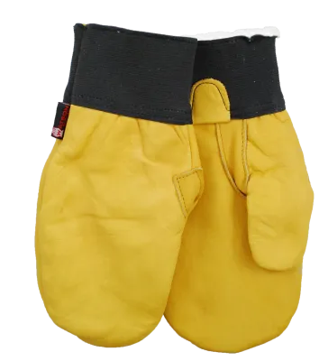 CL9304-11 Mitts Leather Elastic Cuff - Northern Expedition Fleece Lined