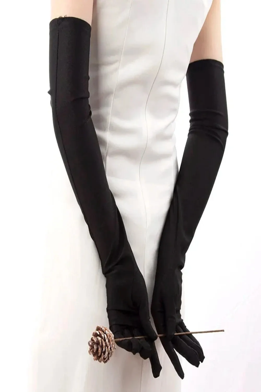 Classic Women Opera/Elbow Stretch Satin Long Gloves