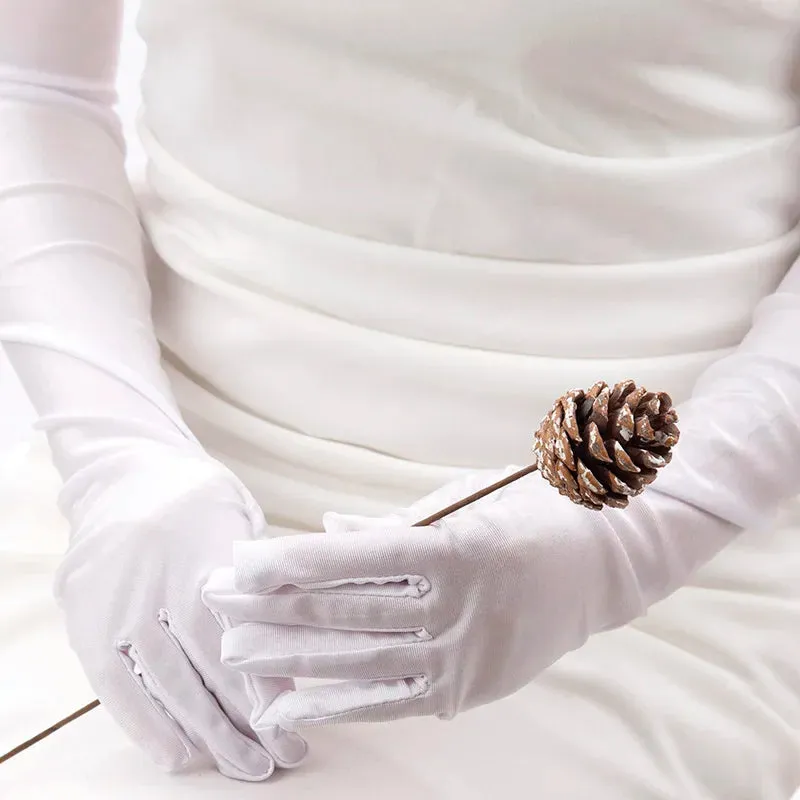 Classic Women Opera/Elbow Stretch Satin Long Gloves