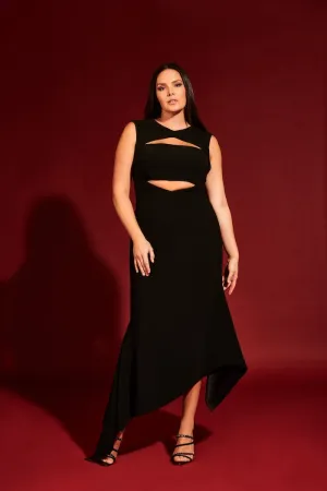 Crepe Cut Out Dress
