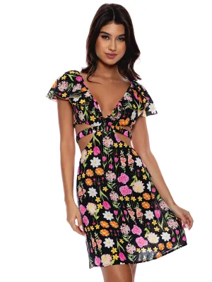 Deep V Cut Out Dress