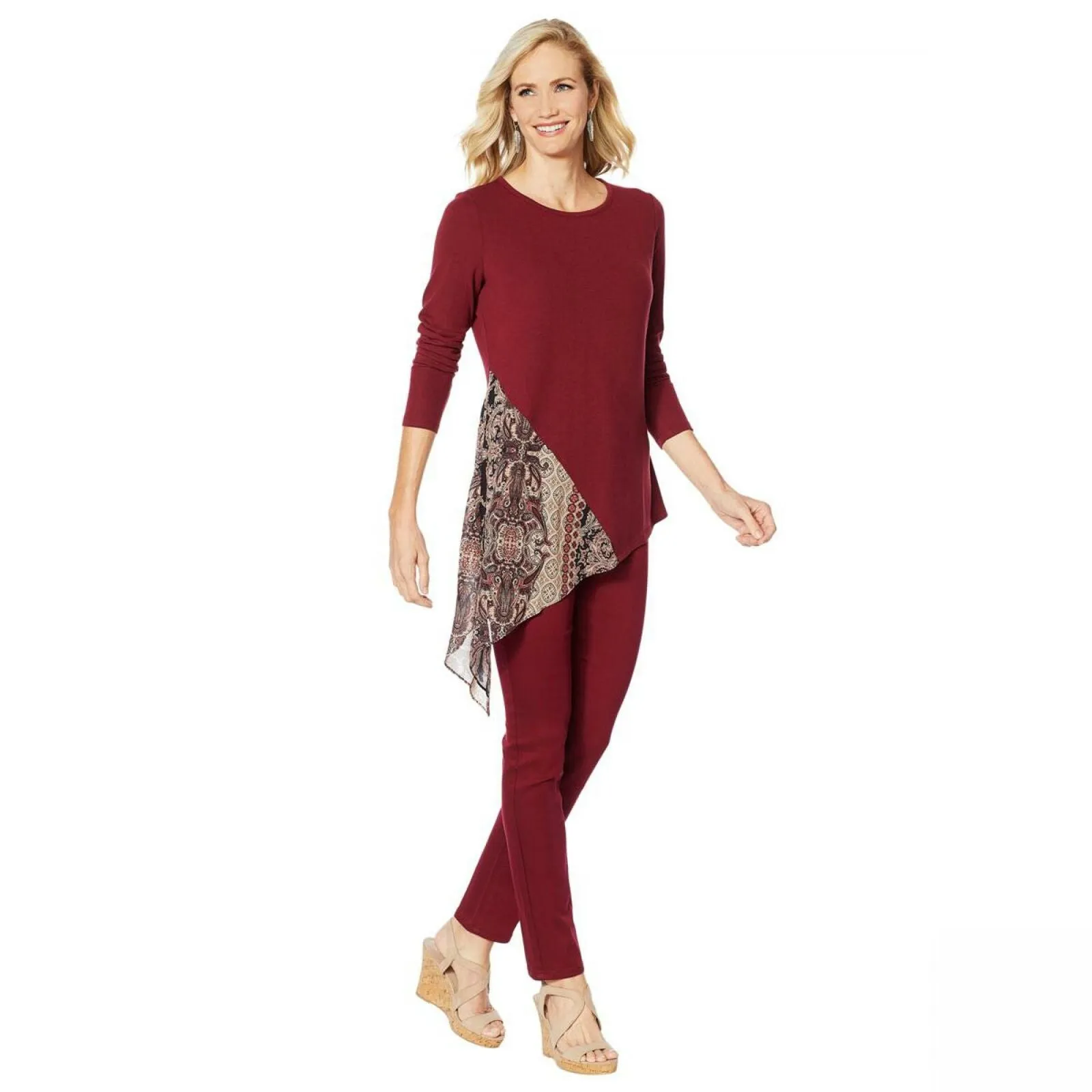 DG2 by Diane Gilman Women's Asymmetric Combo Top