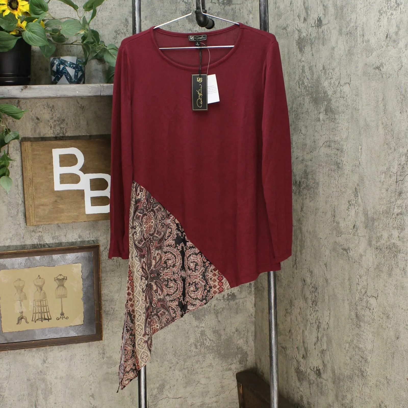 DG2 by Diane Gilman Women's Asymmetric Combo Top
