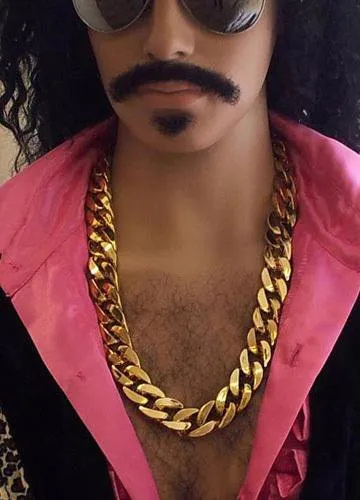 Disco Chunky Gold 70's Costume Chain Necklace