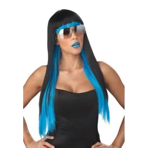 Diva Glam Wig Blue/Black