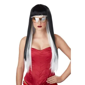 Diva Glam Wig White/Black