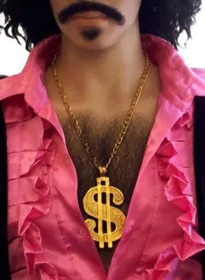 Dollar Gold Costume Pimp Necklace