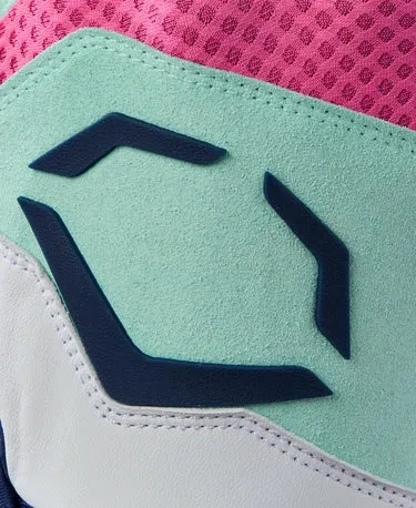 Evoshield Carbyne Batting Glove with Strap - Navy/Seafoam/Pink