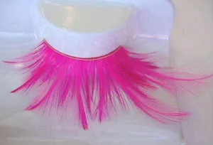 Feathers False Eyelashes Long Pink
