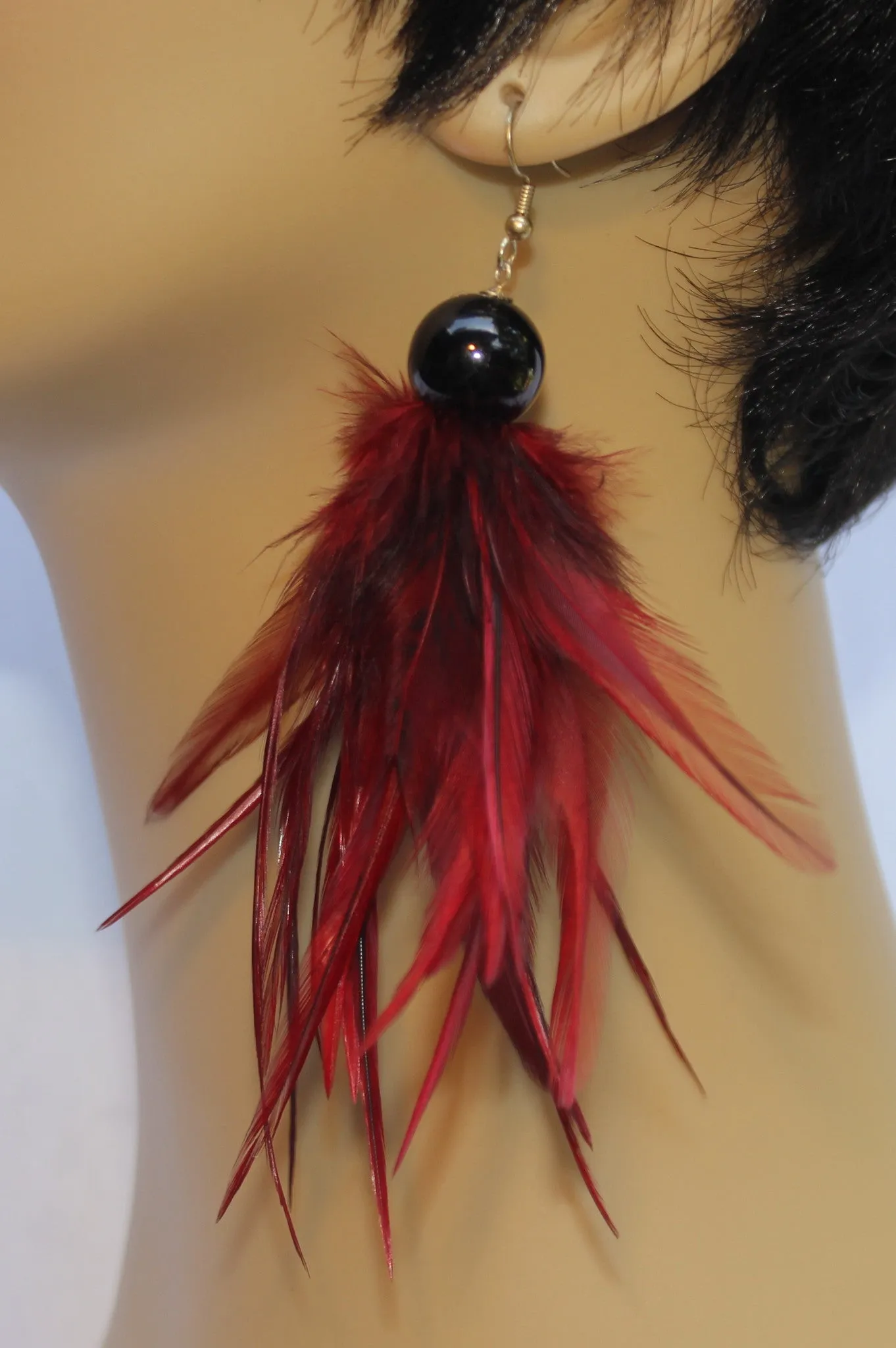 Fierce Rooster Cluster Earrings