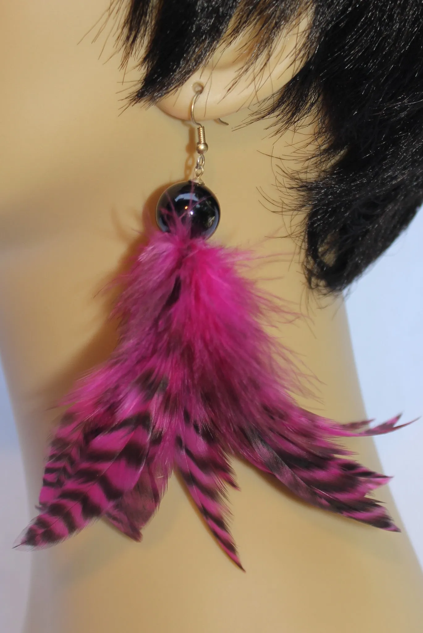 Fierce Rooster Cluster Earrings
