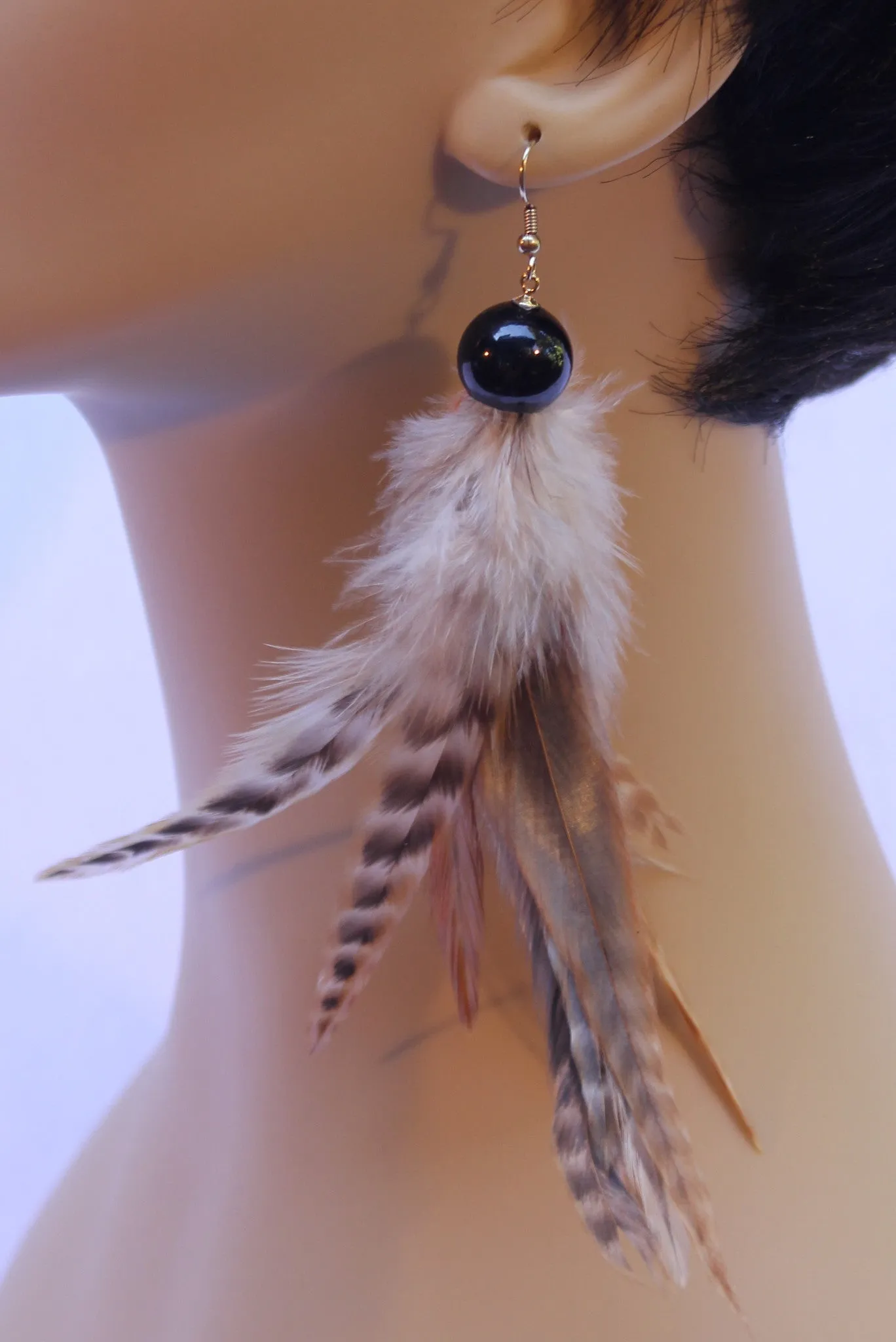 Fierce Rooster Cluster Earrings