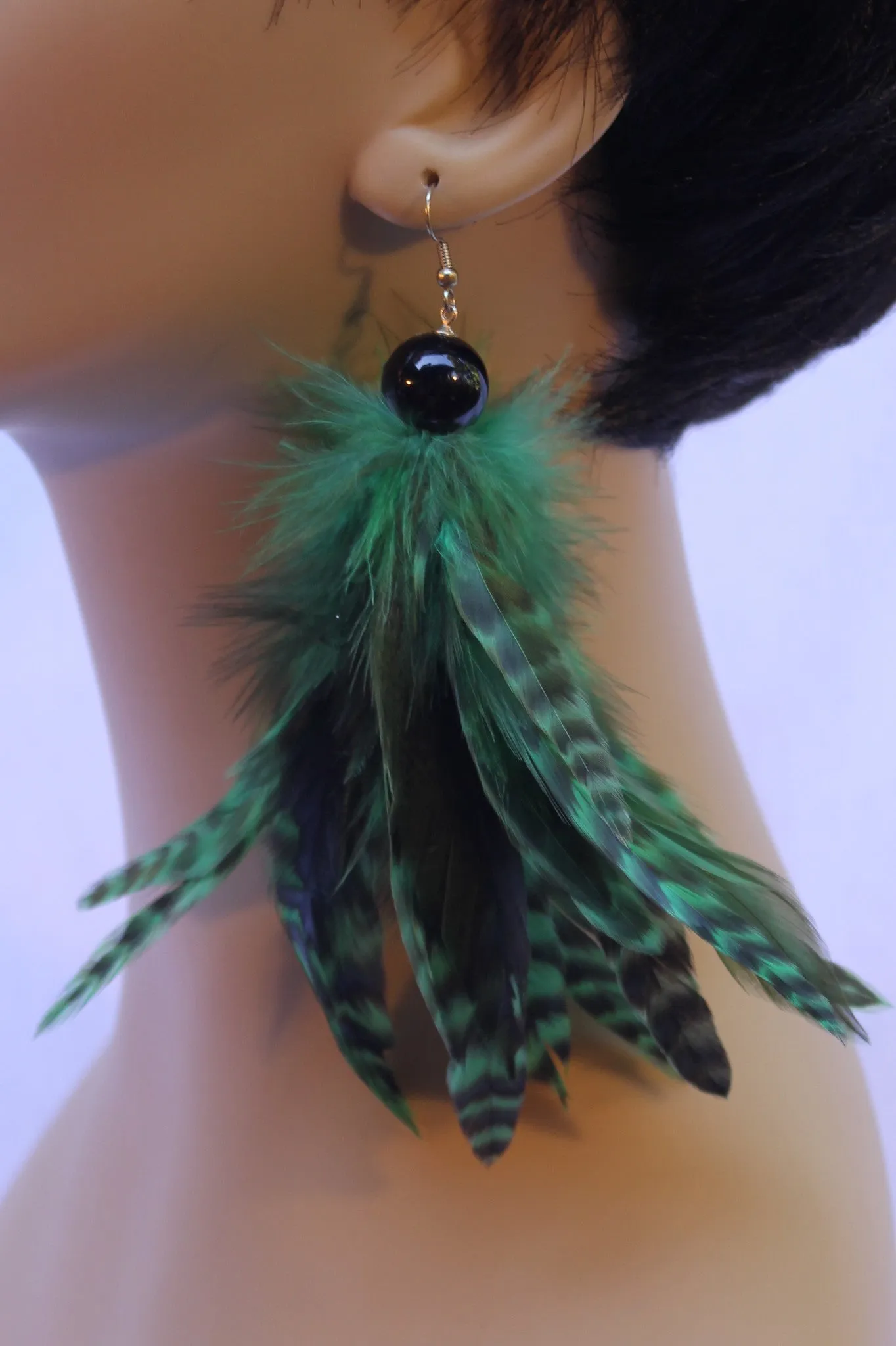 Fierce Rooster Cluster Earrings