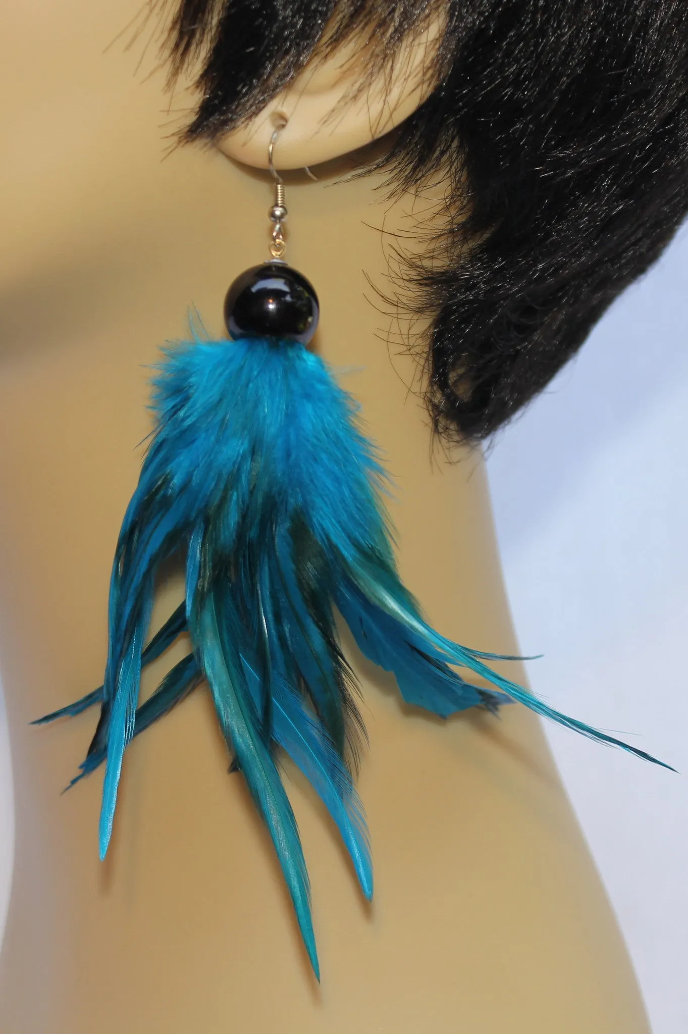 Fierce Rooster Cluster Earrings