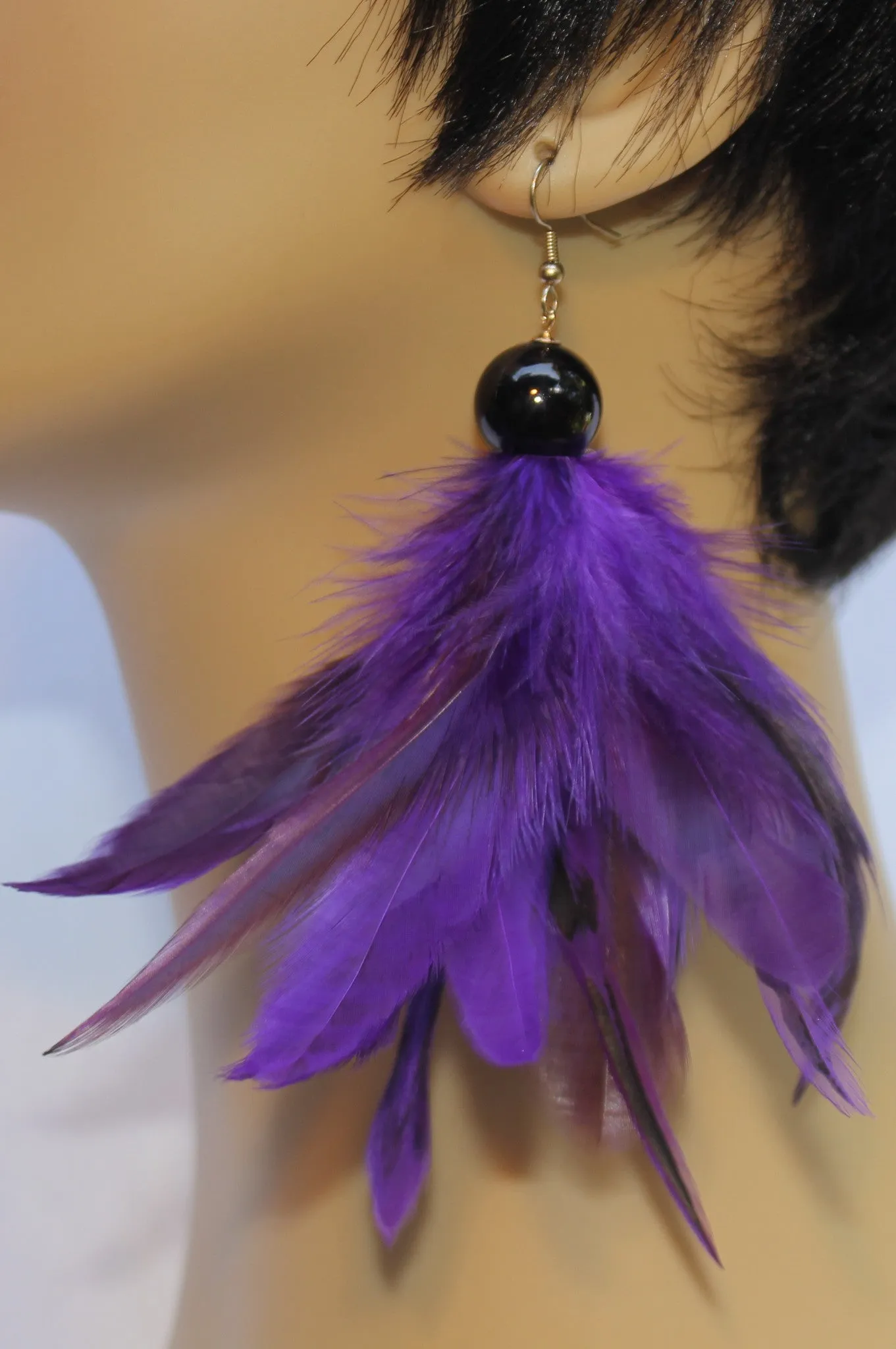 Fierce Rooster Cluster Earrings