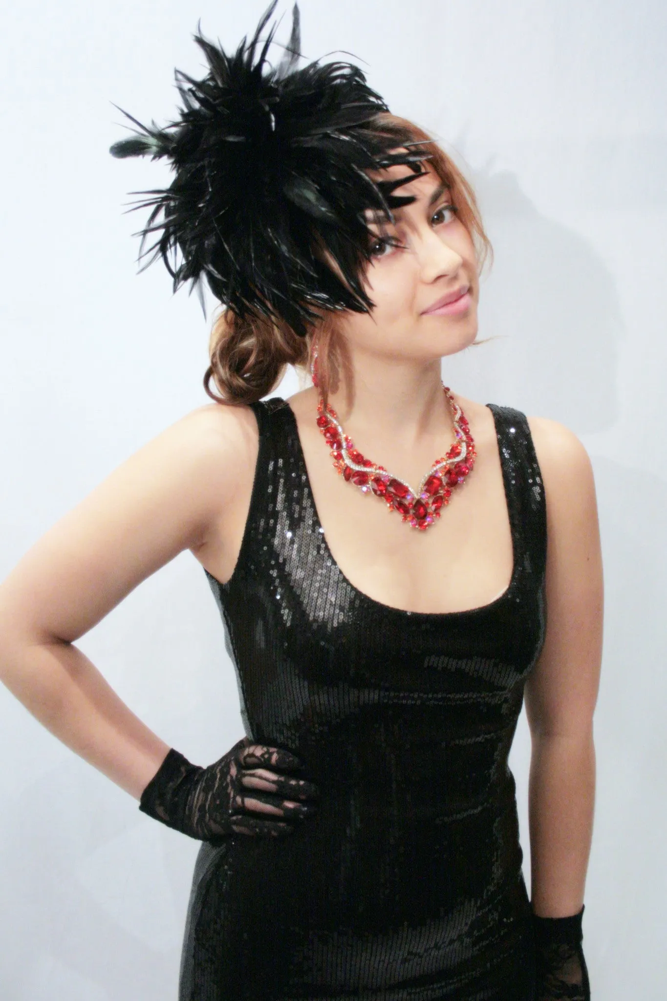 Fierce Rooster Feather Hairclip