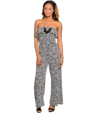Geometric Halter Jumpsuit