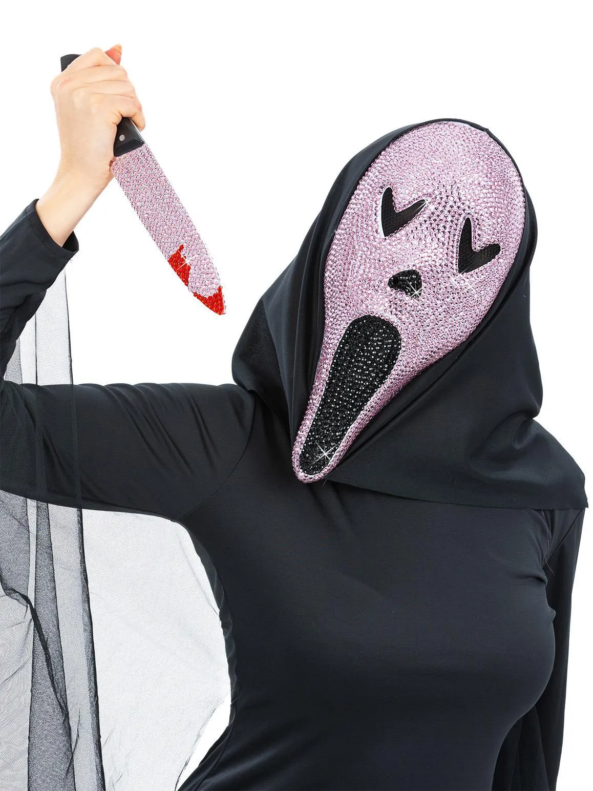 Ghostface Glam Scream Halloween Mask & Knife Accessory Set