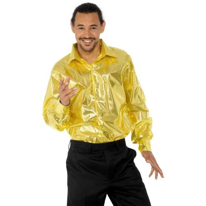 Gold Sequinned Disco Shirt