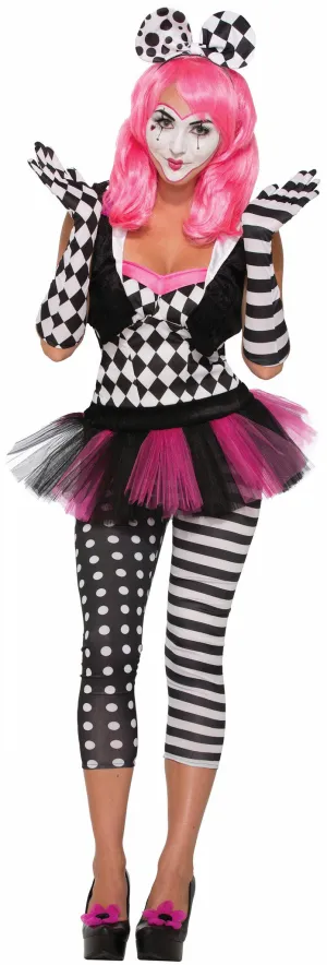 Harlequin Clown Opera Gloves