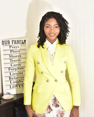 High quality neon yellow blazer
