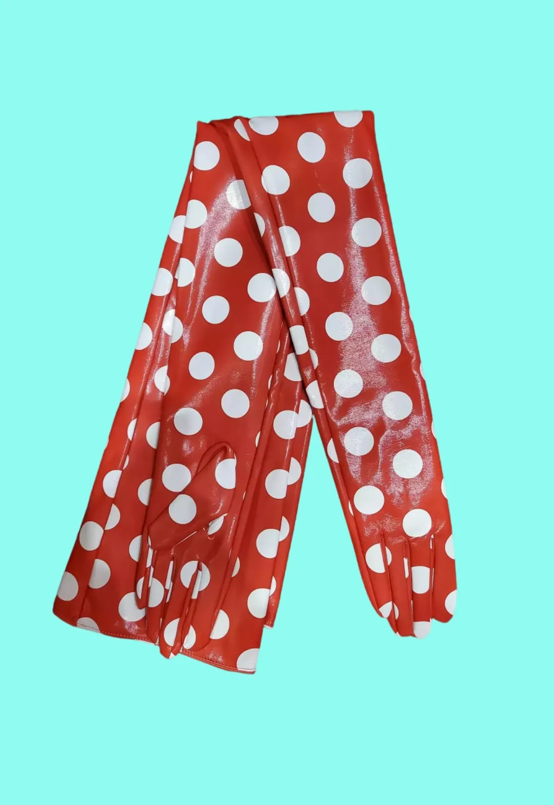 High Shine PVC Opera Length Gloves
