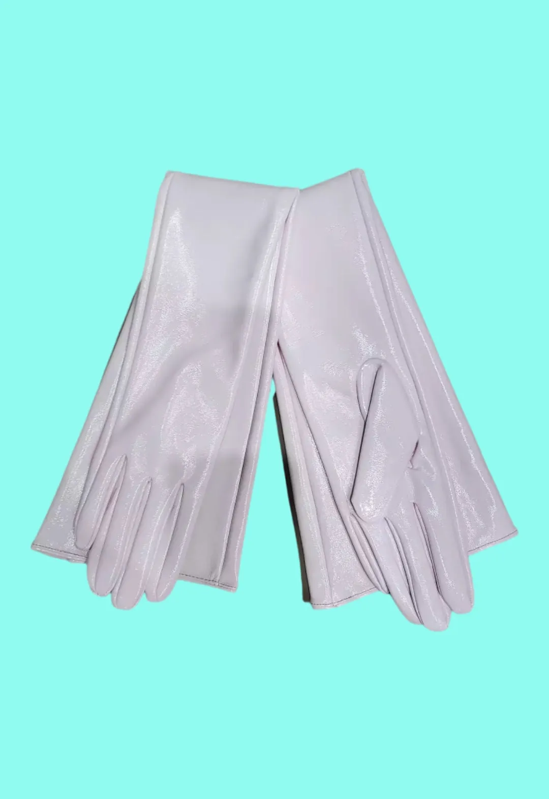 High Shine PVC Opera Length Gloves